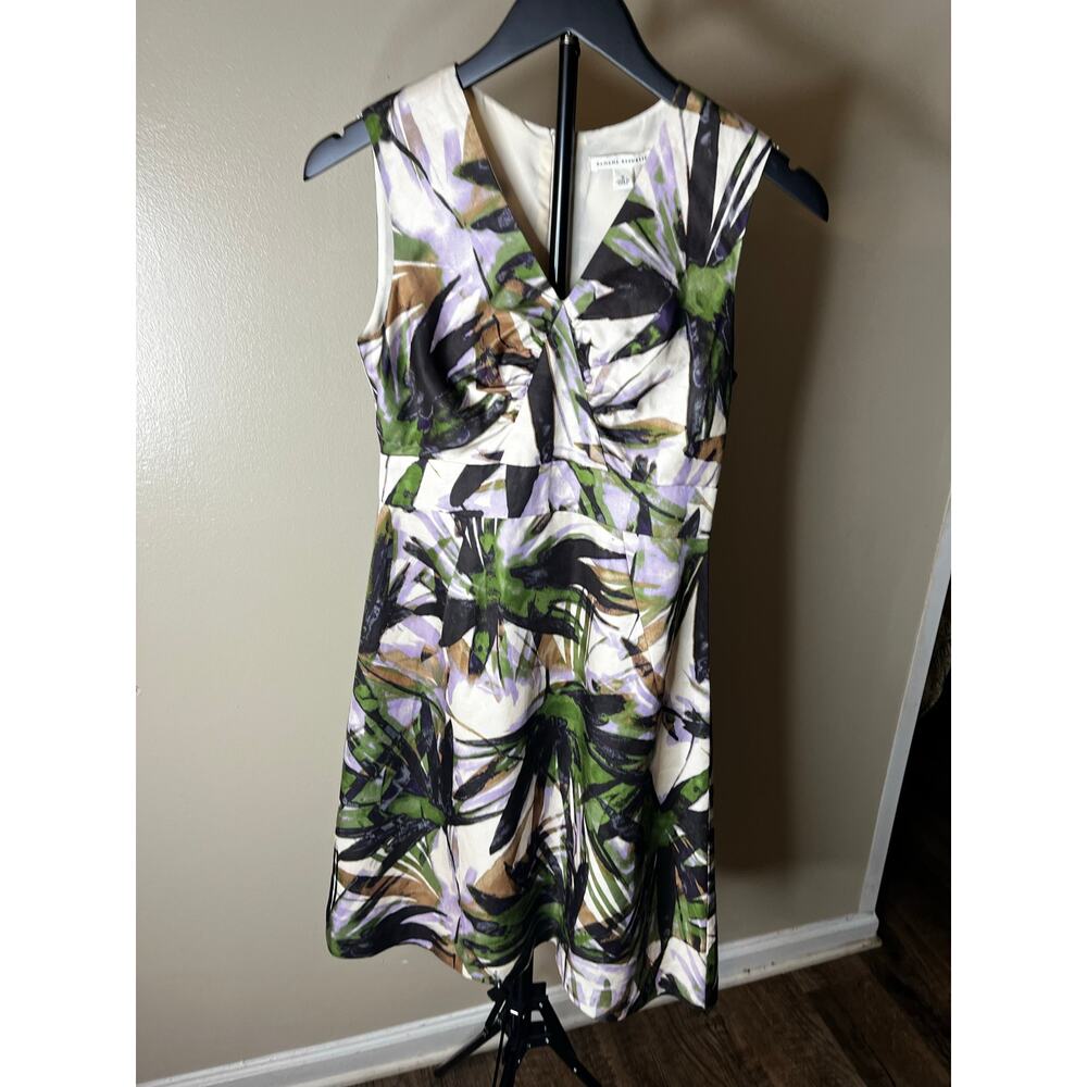 Banana Republic Linen Blend Sleeveless A-Line Floral Midi Dress - Size 0 - Picture 4 of 10